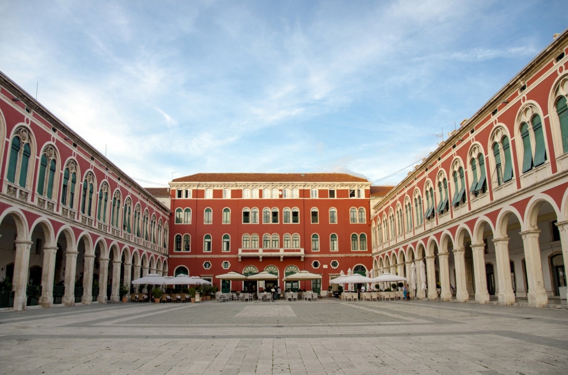 Mediterranean (Republic) Square in the City of Split in Croatia